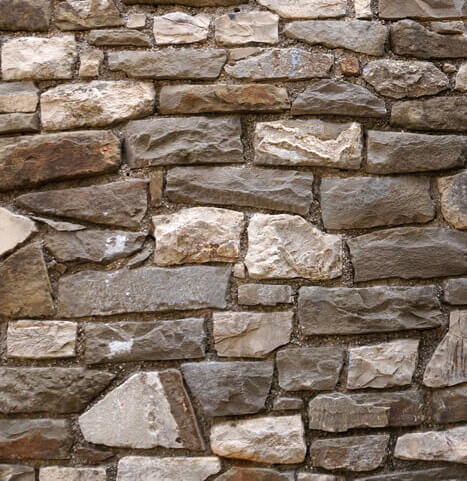 Close up of a natural stone wall